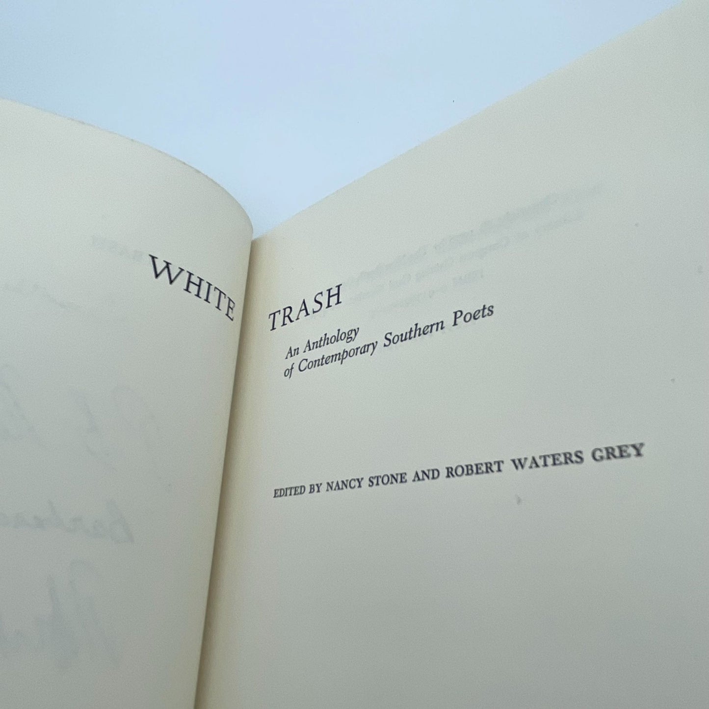White Trash: An Anthology of Contemporary Southern Poets