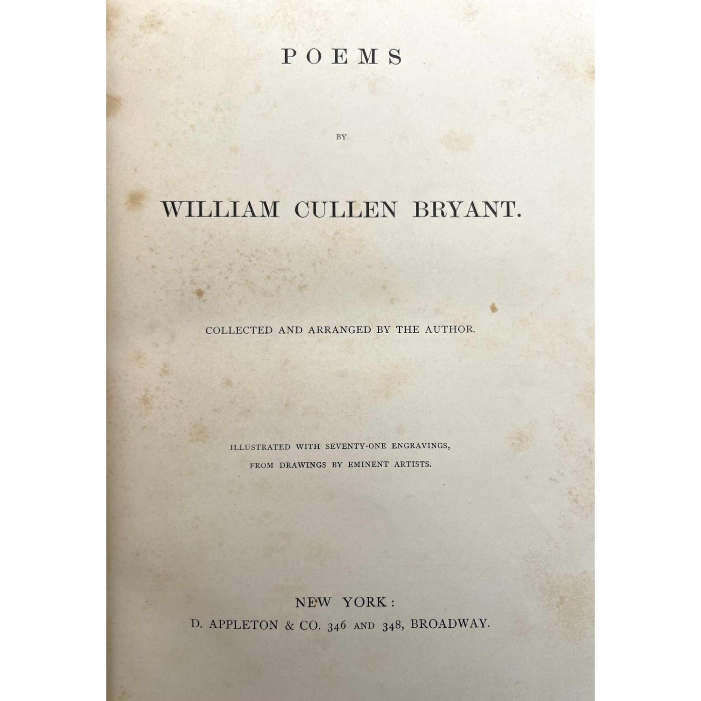 Poems by William Cullen Bryant