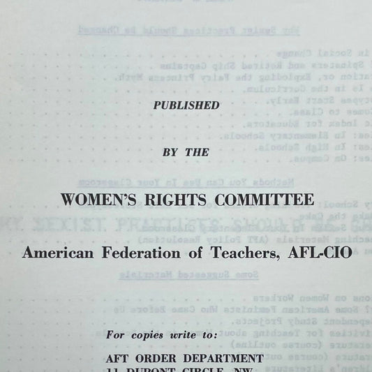 Changing Sexist Practices in the Classroom