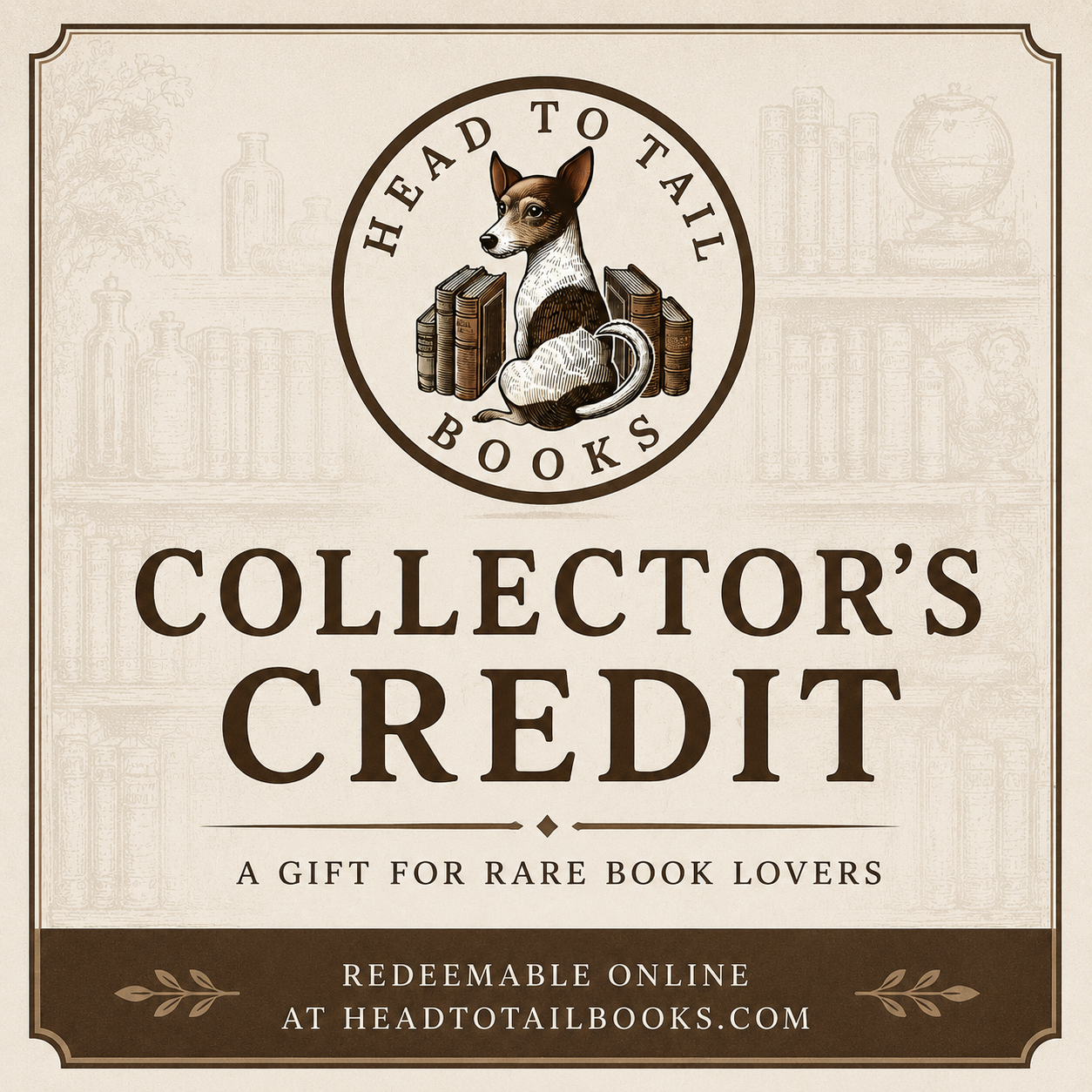 Head to Tail Books Collector's Credit