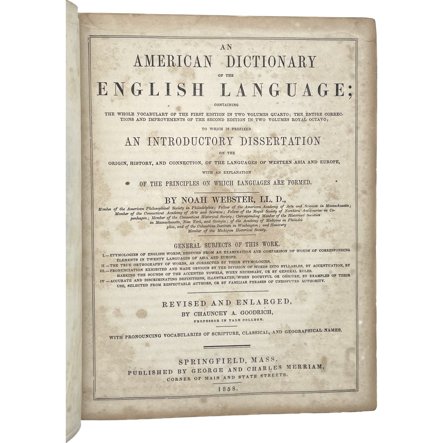 An American Dictionary of the English Language ...