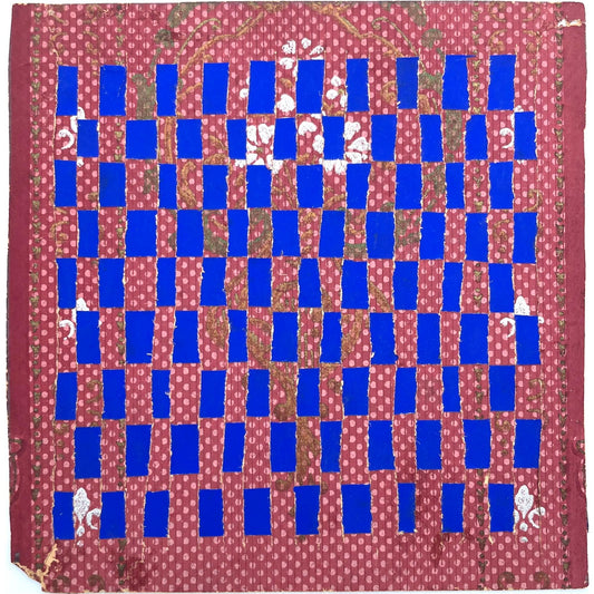 [19th-Century Woven Wallpaper Folk Art]