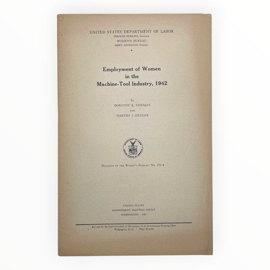 Employment of Women in the Machine-Tool Industry