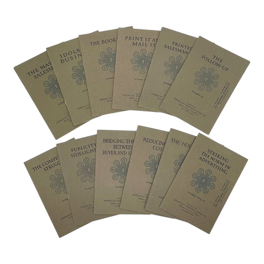[Series of twelve booklets from the 1920s on sales and advertising]