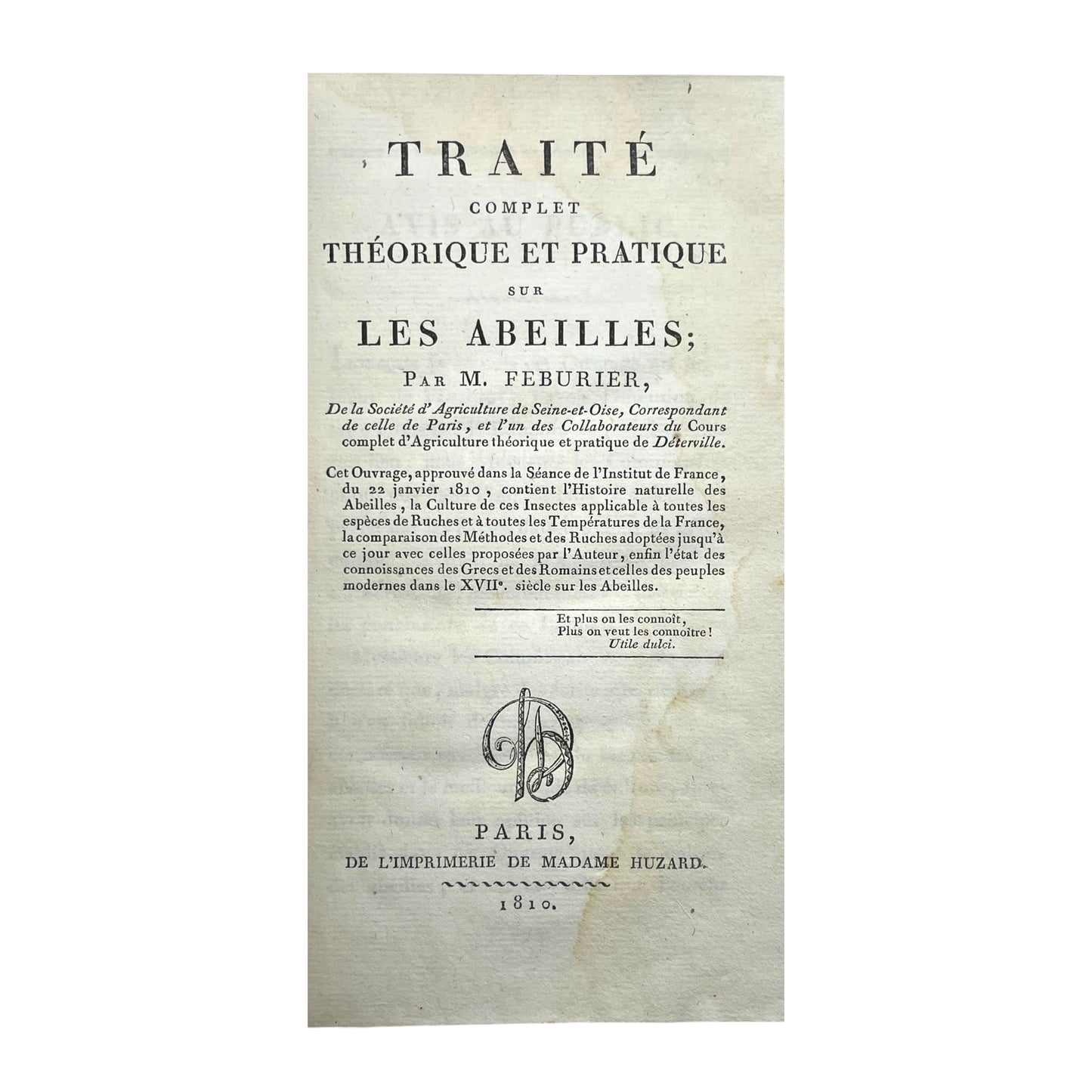 Traité complet théorique et pratique sur les abeilles