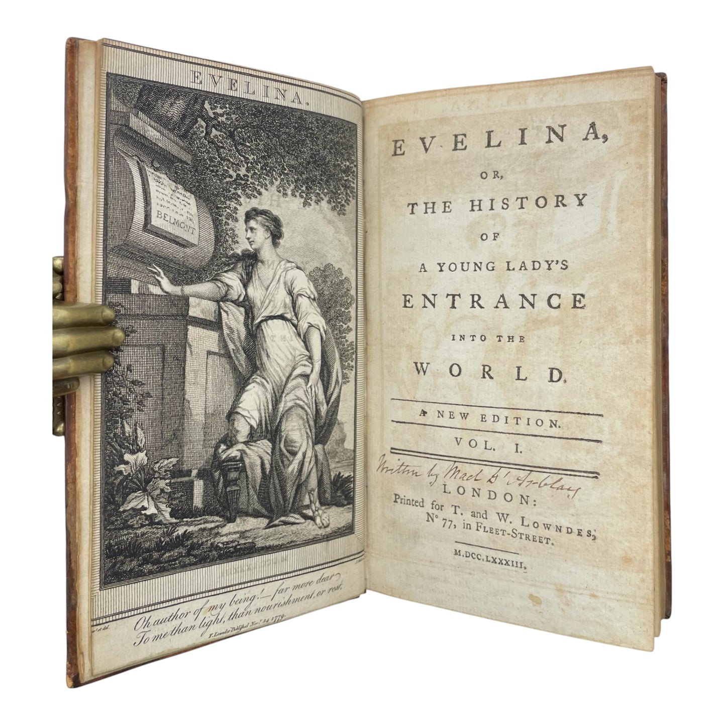 Evelina, or, The History of a Young Lady's Entrance into the World [Vol. 1-III]