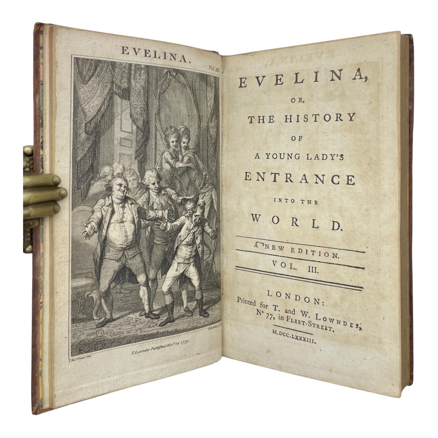 Evelina, or, The History of a Young Lady's Entrance into the World [Vol. 1-III]