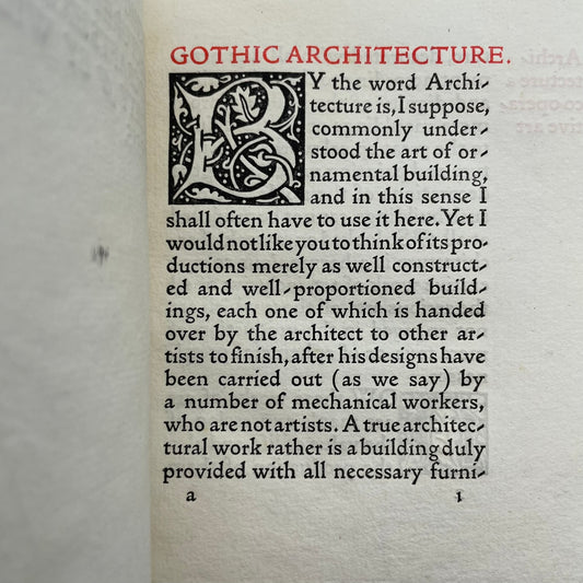 Gothic Architecture: A Lecture for the Arts and Crafts Exhibition Society