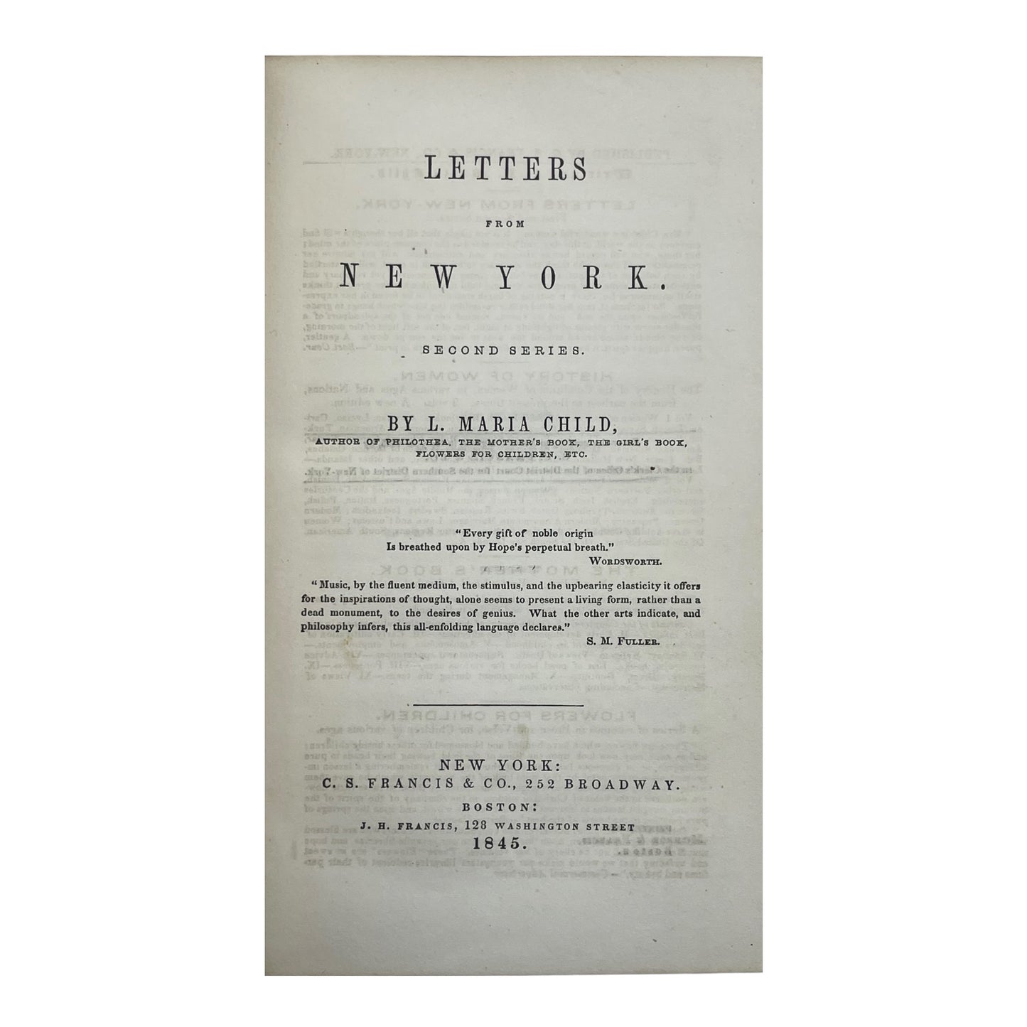 Letters from New York. Second Series