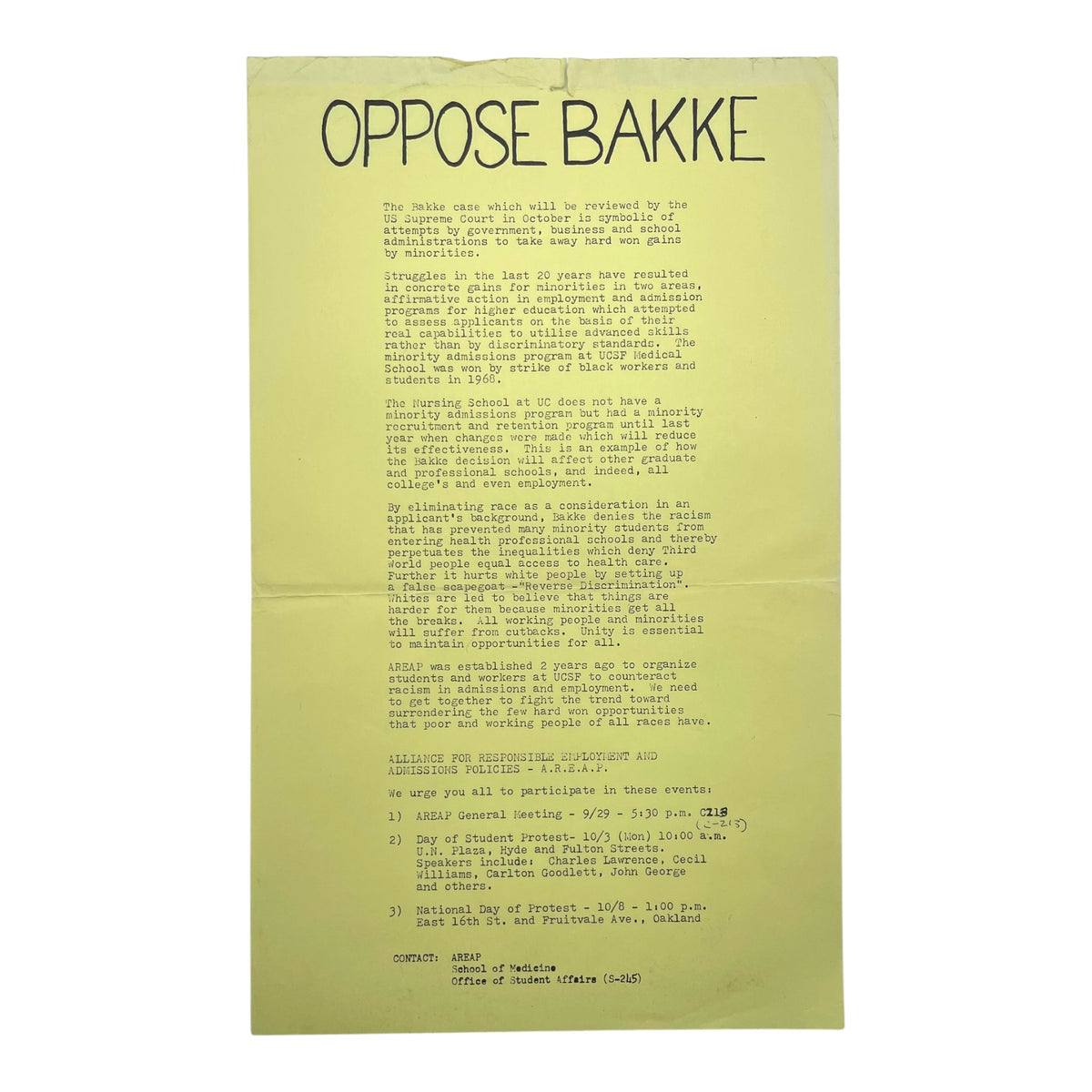 Oppose Bakke