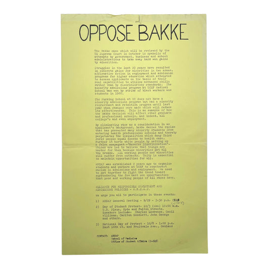 Oppose Bakke