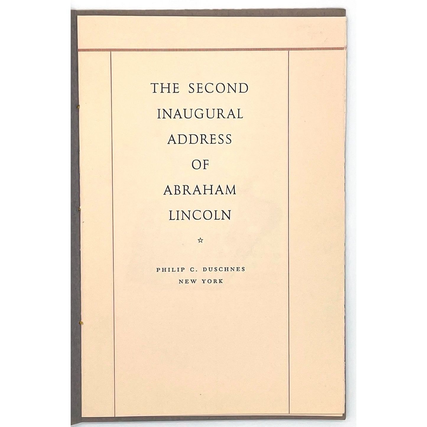 The Second Inaugural Address of Abraham Lincoln